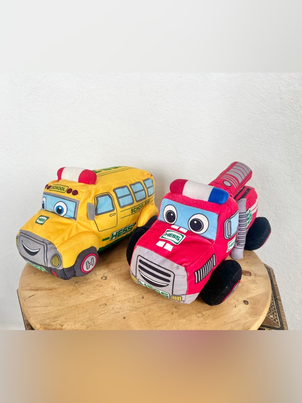 Hess My Plush Lot of 2 Fire Truck 2020 and School Bus 2024 Tested and Working